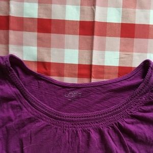 ANN TAYLOR | LOFT elegant Purple top